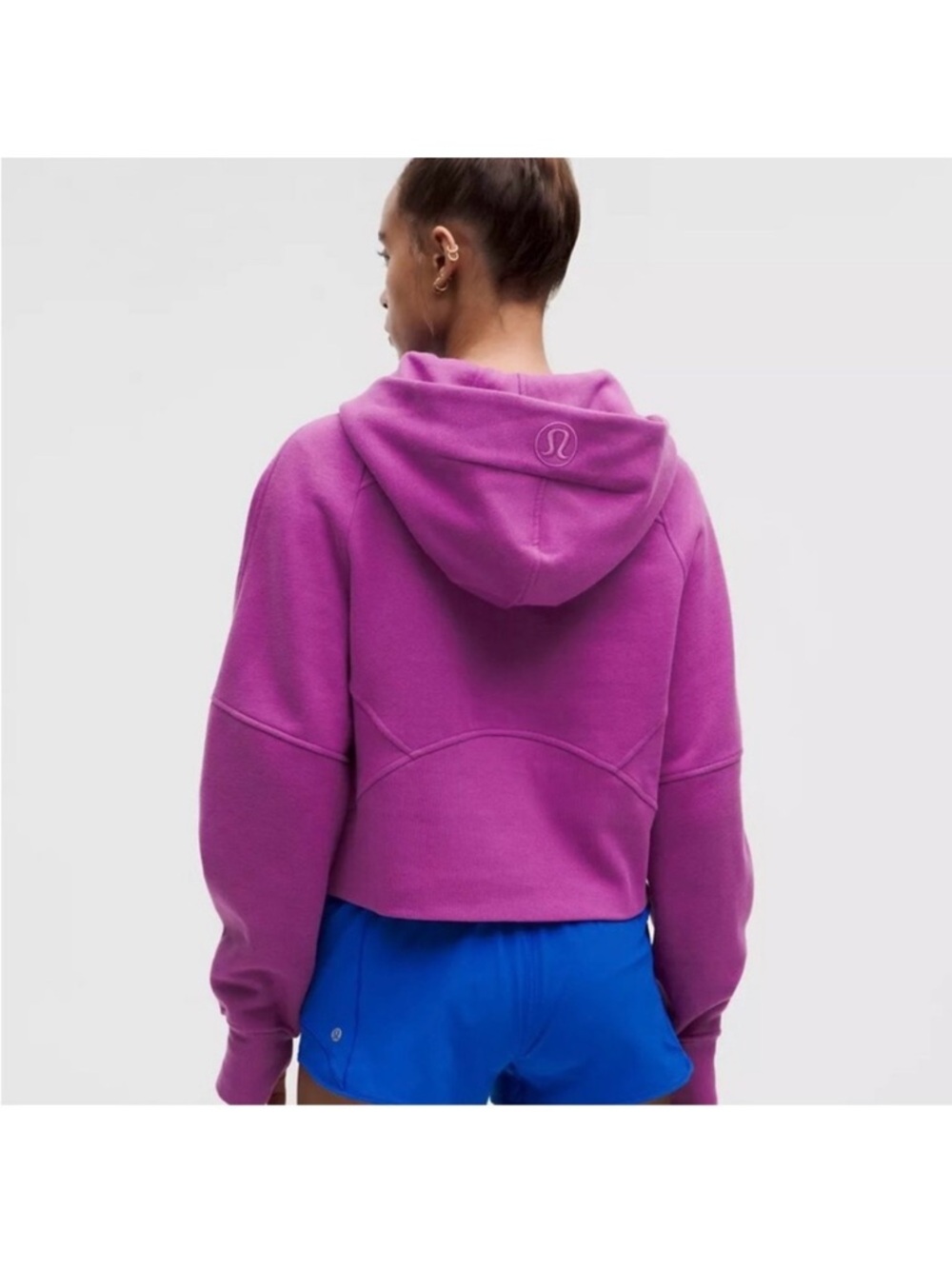 Women's Half-Zip Hooded Pullover Sweatshirt - Purple Lulu